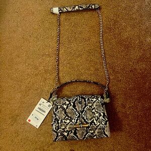 Faux snakeskin purse